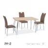 SK-2 Étkezőasztal Sonoma Tölgy-Króm 120 cm