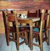 Tölgyfa-Bőr székek, asztalok