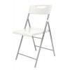 Összecsukható szék, fém és műanyag, ALBA quot Smile quot , fehér