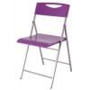 Összecsukható szék, fém és műanyag, ALBA quot Smile quot lila