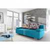 Malina ággyá alakítható három személyes kanapé Türkiz kék, fehér