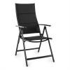 Blumfeldt Stylo Royal Black, fekete, összecsukható szék, alumínium