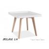 Milan L4 Dohányzóasztal Fehér - Tölgy 48cm