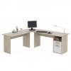 Maurus MA11 sarok számítógépasztal, sonoma tölgy-fehér