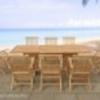 Fa kerti bútor szett - Kerti asztal - 8 db. szék