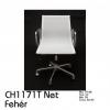CH1171T irodai szék fehér hálós, krómozott lábakkal