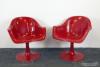 0F480 Retro design piros forgó szék párban