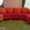 Piros-narancssárga, jó állapotú KIKA ülőgarnitúra kanapé