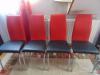 Formatervezett, piros-fekete csővázas retro szék