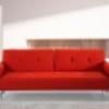 Kárpitozott kanapéágy - szövet kanapé - piros - L