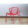 Étkezőszék - Kerti szék - Piros műanyag szék - BEND