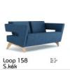D2 Loop 158 cm széles kanapé sötét kék