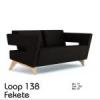 D2 Loop 138 cm széles kanapé fekete