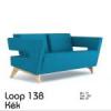 D2 Loop 138 cm széles kanapé kék