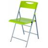 Összecsukható szék. fém és műanyag. ALBA Smile zöld (BAS13)