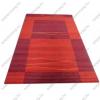 Kanada Modern mintázatú vastag nyírt szőnyeg terracotta-lila színben 67x140cm