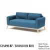 Campos 2 sz. kanapé kék
