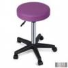 Állítható magasságú görgős fodrász szék, támla nélkül lila színű