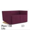 D2 Plain 138 cm széles kanapé lila