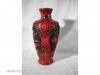 R371 Régi piros-fekete keleti kerámia váza