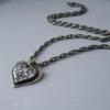 Gyönyörű izraeli ezüst szív medál és csavart nyaklánc - 1 Ft!