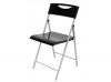 Összecsukható szék, műanyag, ALBA Smile, fekete