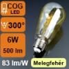 LED lámpa E27 Filament (6Watt 300 ) Retro - meleg fehér