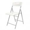 Összecsukható szék, fém és műanyag, ALBA quot Smile quot , fehér