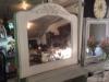 Provence bútor, fehér antikolt tükör szecessziós 2.