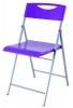 Összecsukható szék, fém és műanyag, ALBA Smile lila