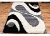 Shaggy 0949 fekete szürke fehér nike mintás szőnyeg - 170x250 cm