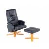 Masszázsfotel - Irodai szék - Forgószék - Főnöki szék - Fekete bőr szék - RelaxPRO