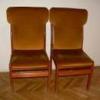 2db óarany színű kárpitozott bükkfa art deco szék